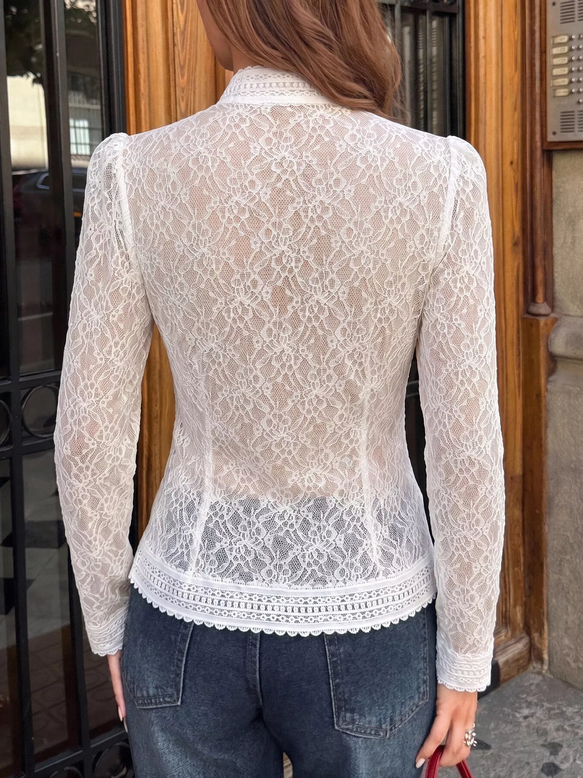 Lace Chinese Style Button Shirt