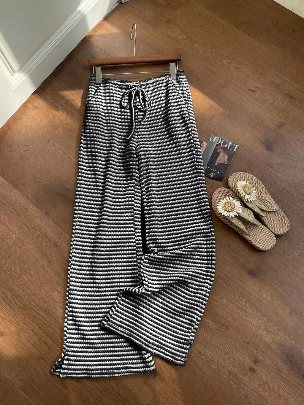Drawstring Wide Leg Pants