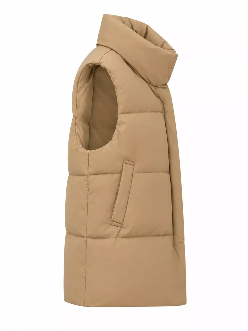 Stand-Up Collar Puffer Vest Coat