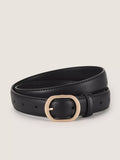 Elegant Oval Buckle Belt