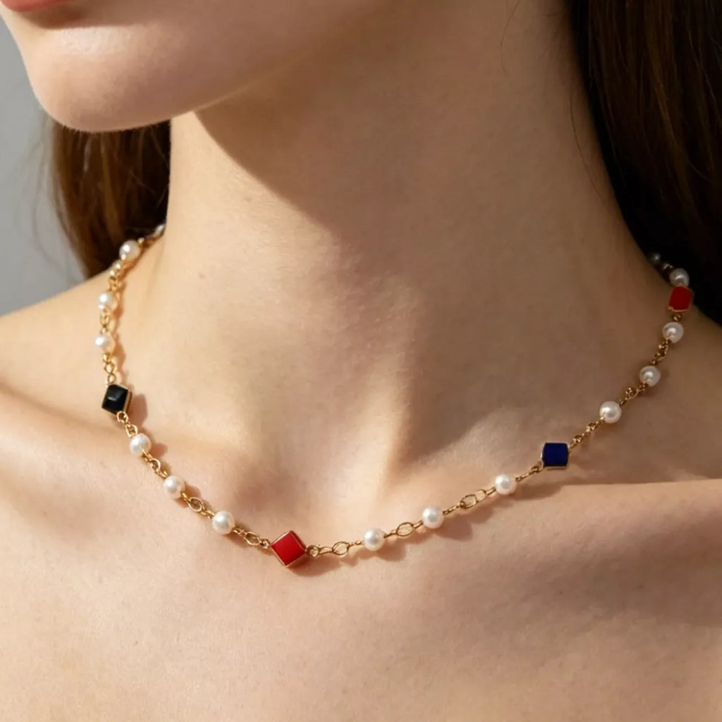 2 Piece Heart Charm Necklace