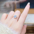 2 Carat 925 Sterling Silver Moissanite Geometric Ring