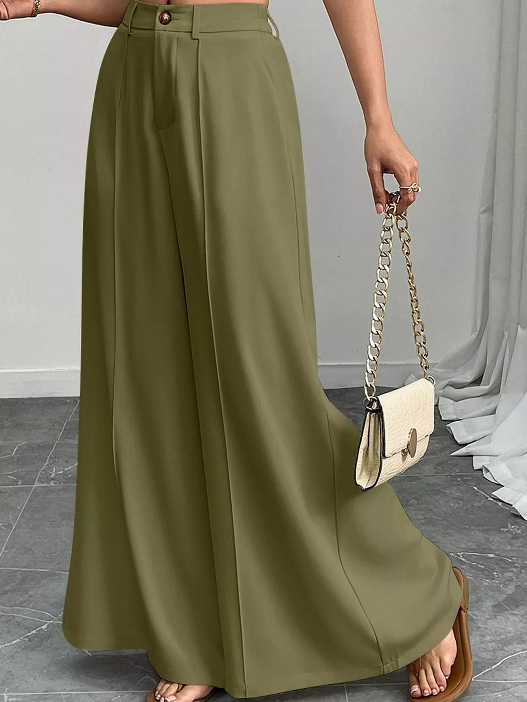 High-Waisted Wide-Leg Pants