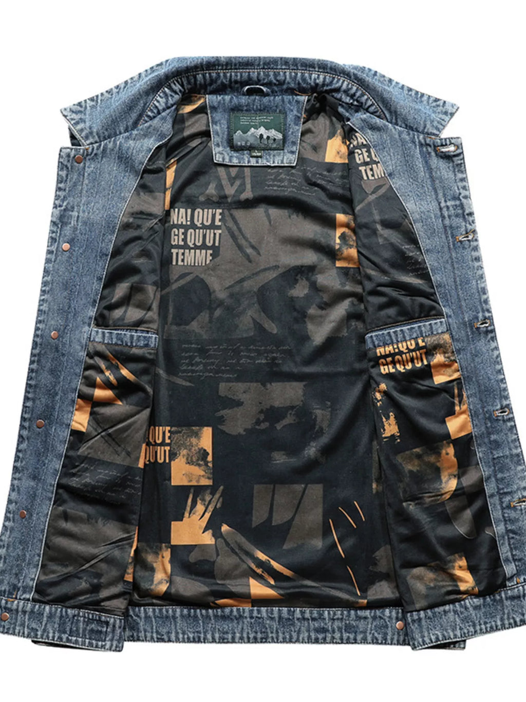 Men's Plus Size Button Up Denim Vest