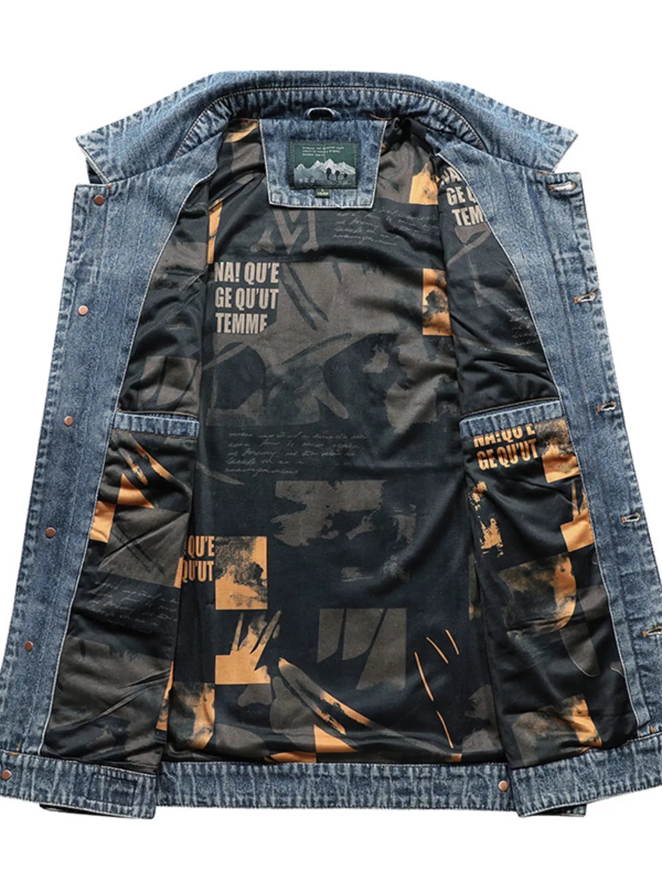 Men's Plus Size Button Up Denim Vest