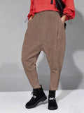 Loose Fit Harem Pants with Pockets