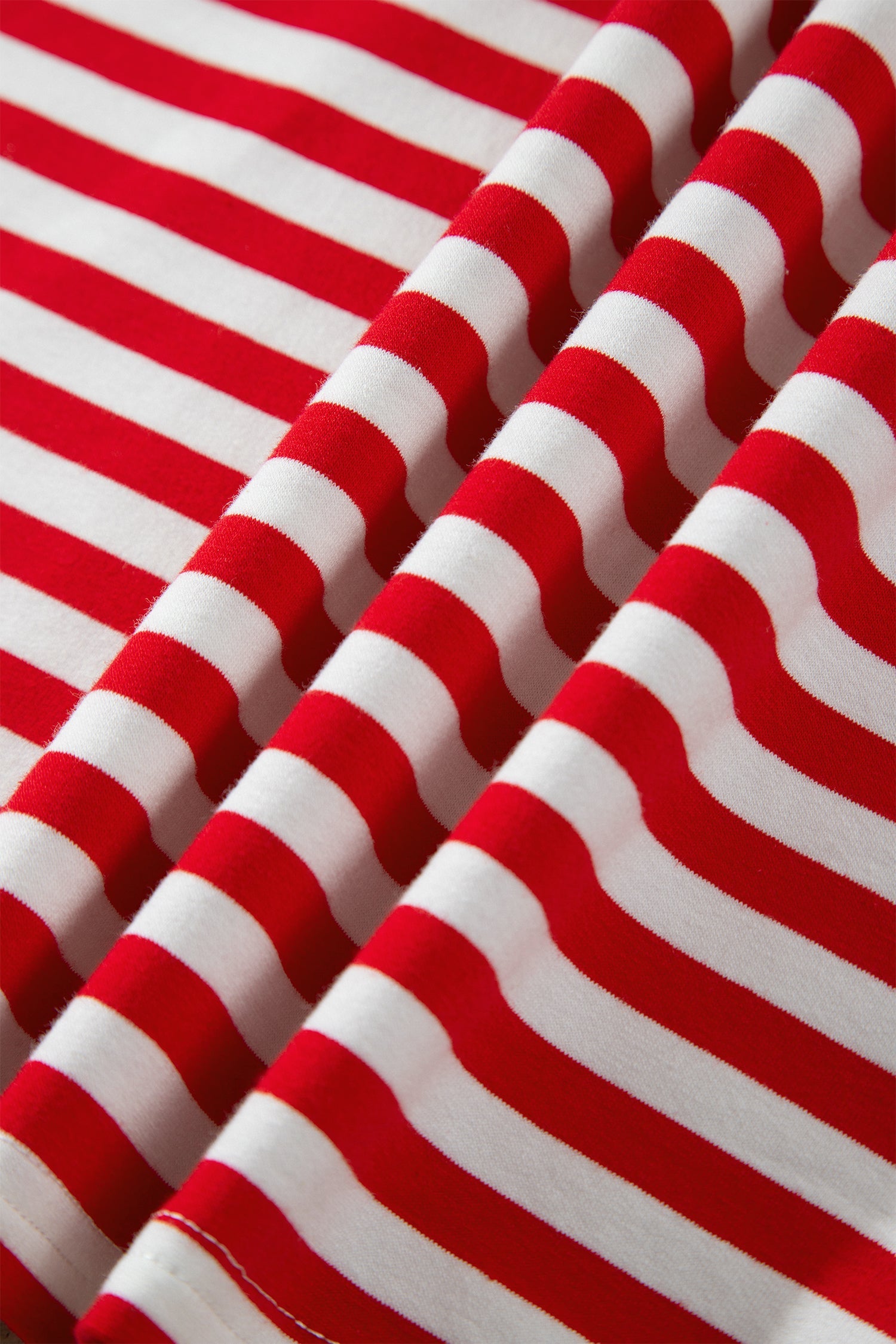Red Stripe Colorblock Trim Polo Collar Drawstring Elastic Waist Band Casual 2pcs Outfit