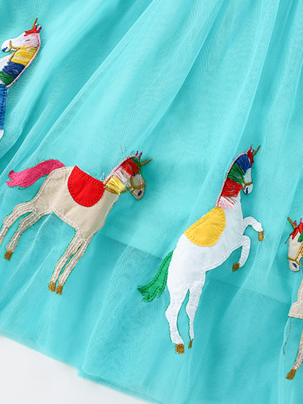 Children's Striped Unicorn Tulle Dress