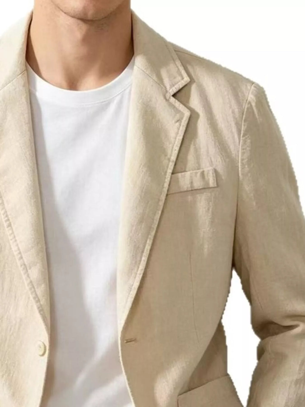 Men's Plus Size Button Up Long Sleeve Blazer