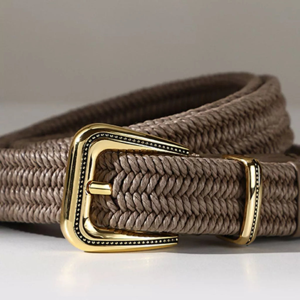 Braided Elastic Stretch Waist Belt