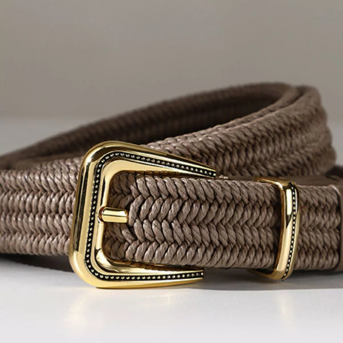 Braided Elastic Stretch Waist Belt