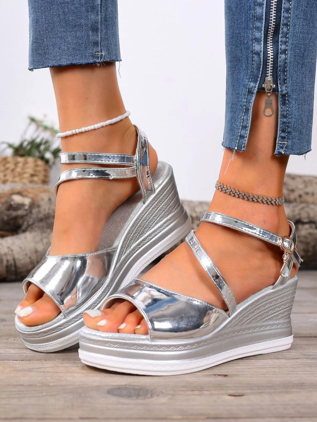 Open Toe Wedge Sandals