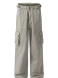 Men's Straight Leg Cargo Pants with Multiple Pockets