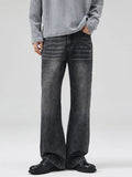 Men's Full Size Vintage Wash Flare Jeans Plus Size