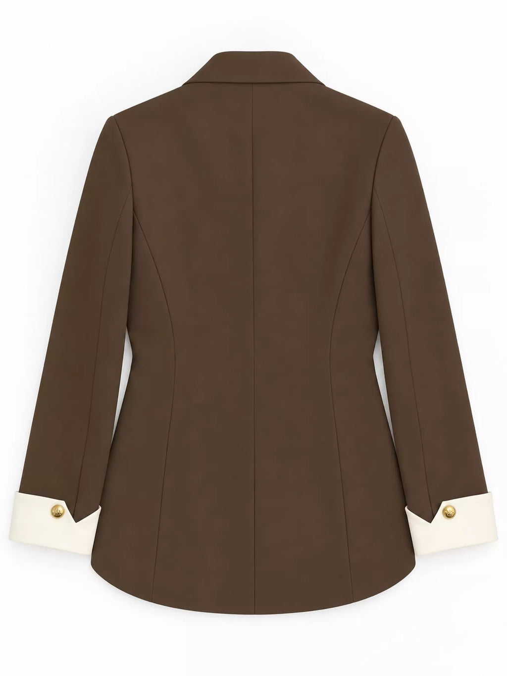 Full Size Single-Breasted Blazer with Gold Button Accents Plus Size