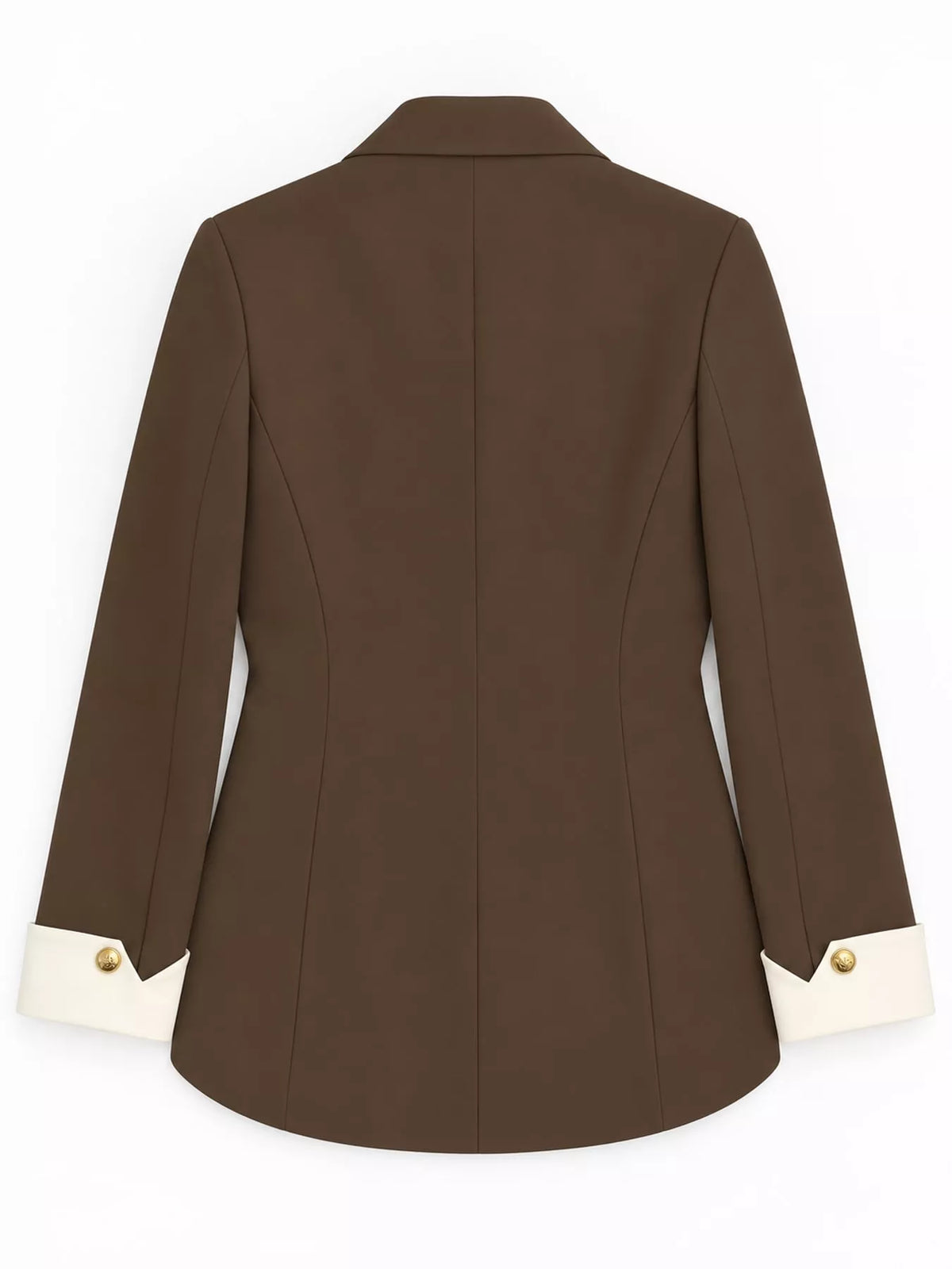 Full Size Single-Breasted Blazer with Gold Button Accents Plus Size