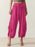 Ruched Drawstring Harem Pants