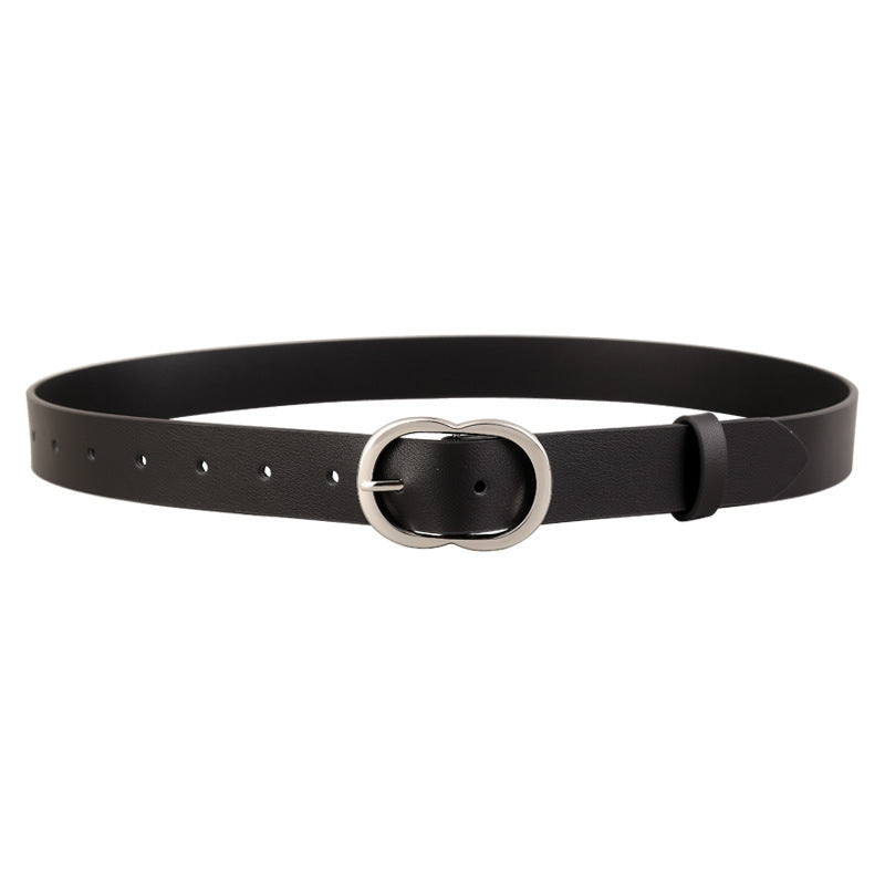Skinny Belt with Oval Buckle