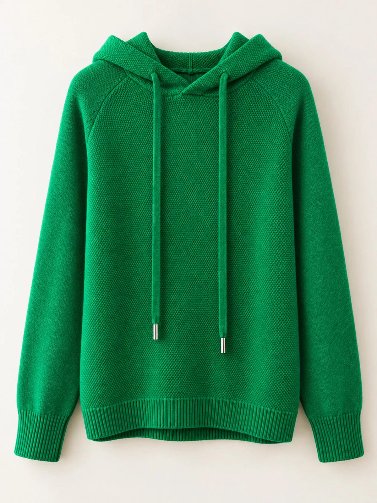 Drawstring Long Sleeve Hooded Knit Sweater