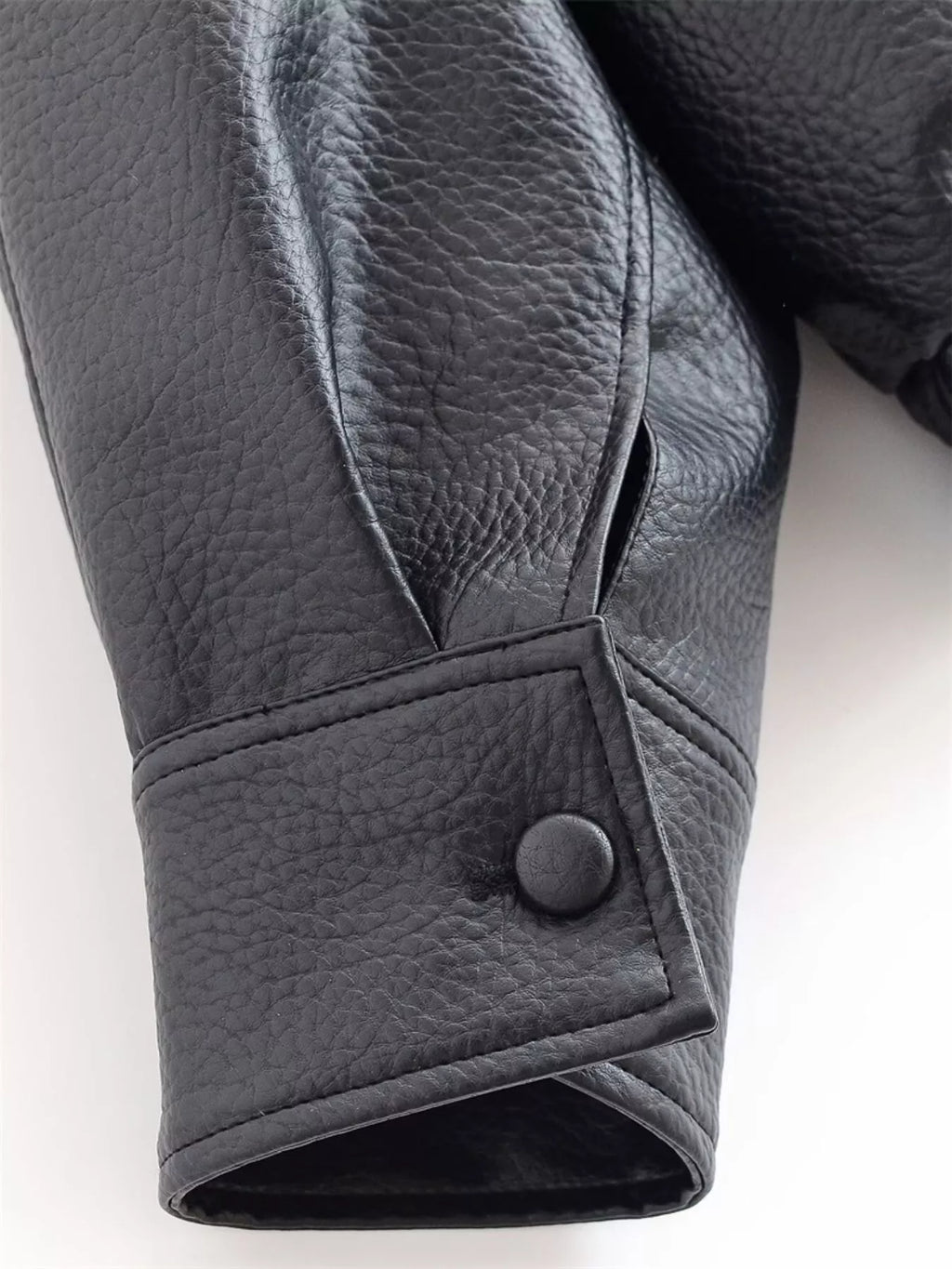 Asymmetrical Faux Leather Moto Jacket
