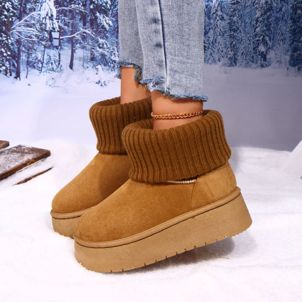 Round Toe Platform Boots