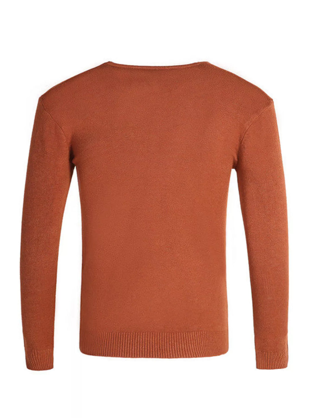 Men's Plus Size Solid Color Long Sleeve Knit Top