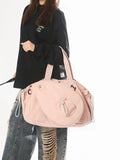 Sporty Duffel Bag with Integrated Racket Holder