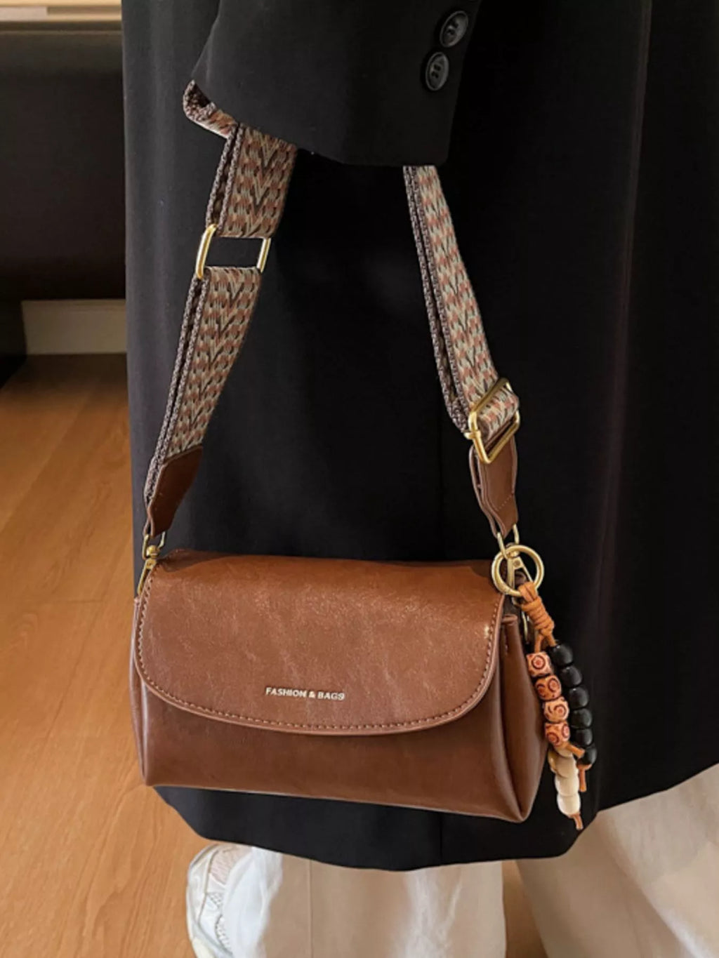 Woven Strap Shoulder Bag