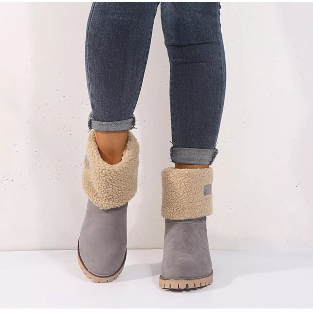 Round Toe Block Heels Boots