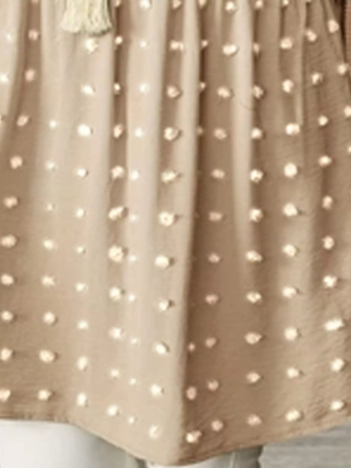 Plus Size Swiss Dot V-Neck Casual Blouse