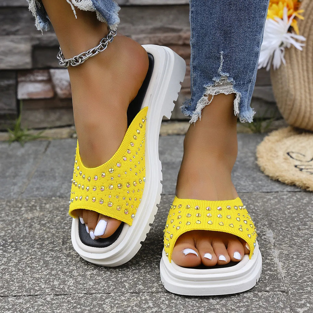 Rhinestone Open Toe Sandals