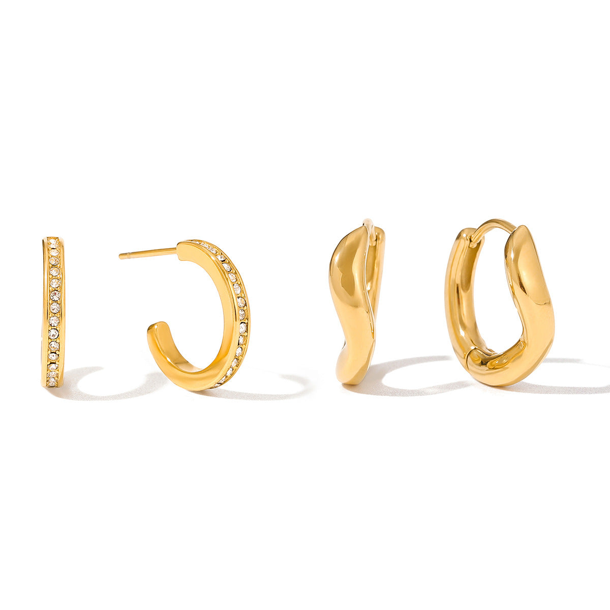 Mixed Zircon Hoop Earrings Collection