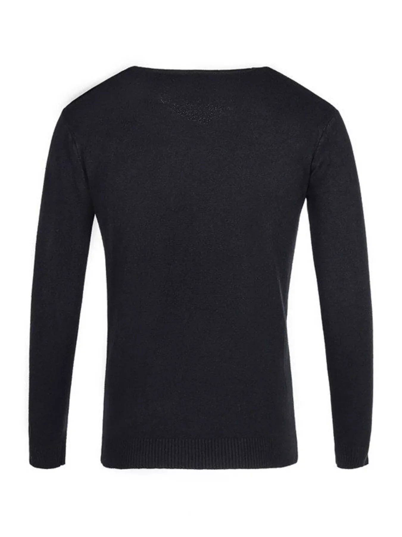 Men's Plus Size Solid Color Long Sleeve Knit Top