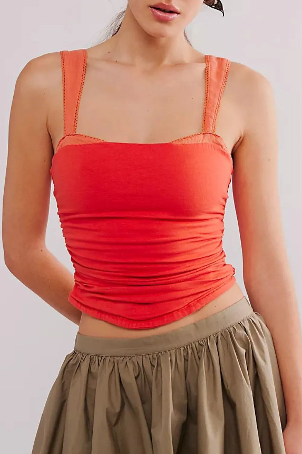 Square Neck Wide Strap Cami