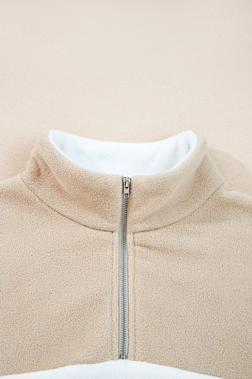 Colorblock Fleece Half Zip Long Sleeve Sweatshirt