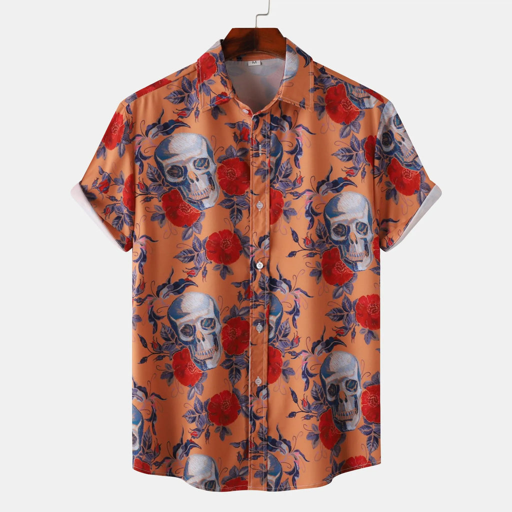 Printed Short Sleeve Casual Shirt