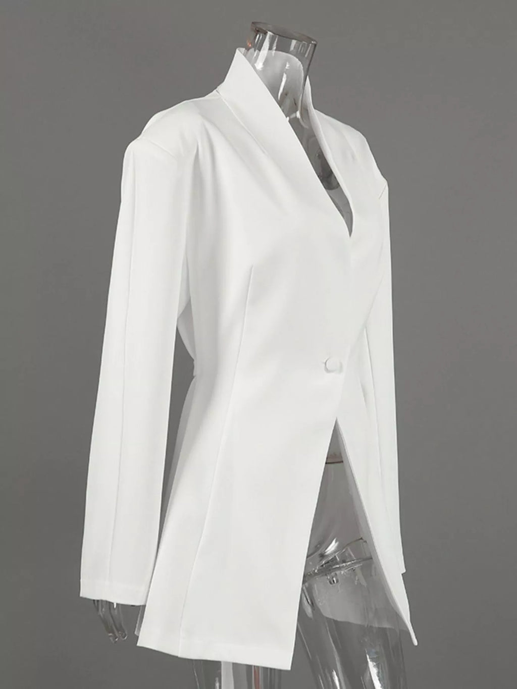 One Button Long Sleeve Blazer