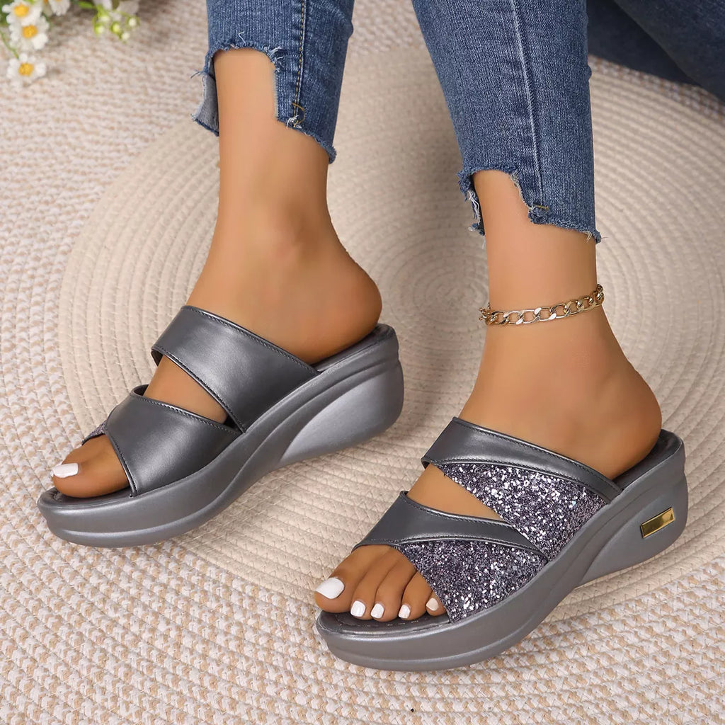 Open Toe Platform Wedge Sandals