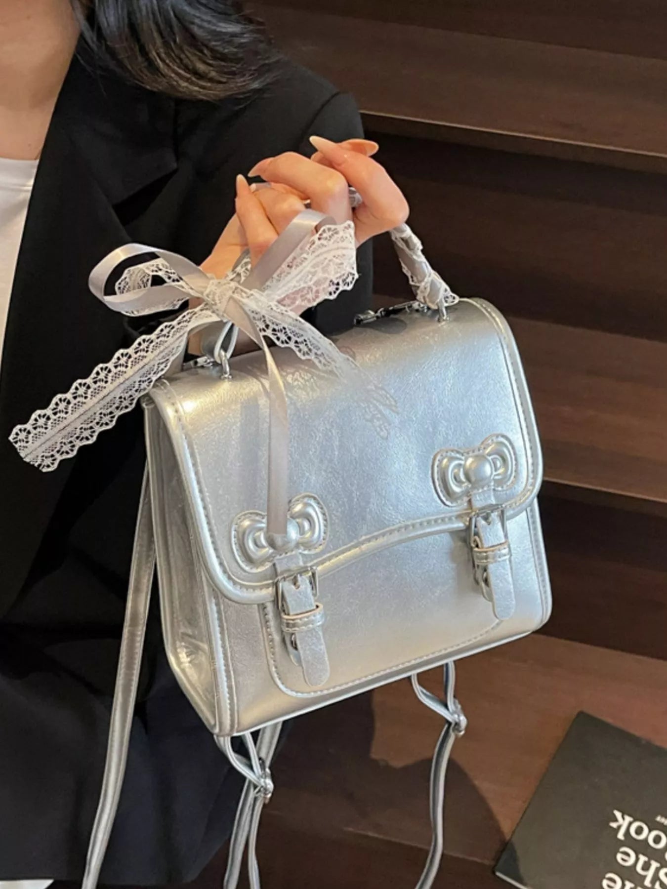 PU Leather Backpack Bag