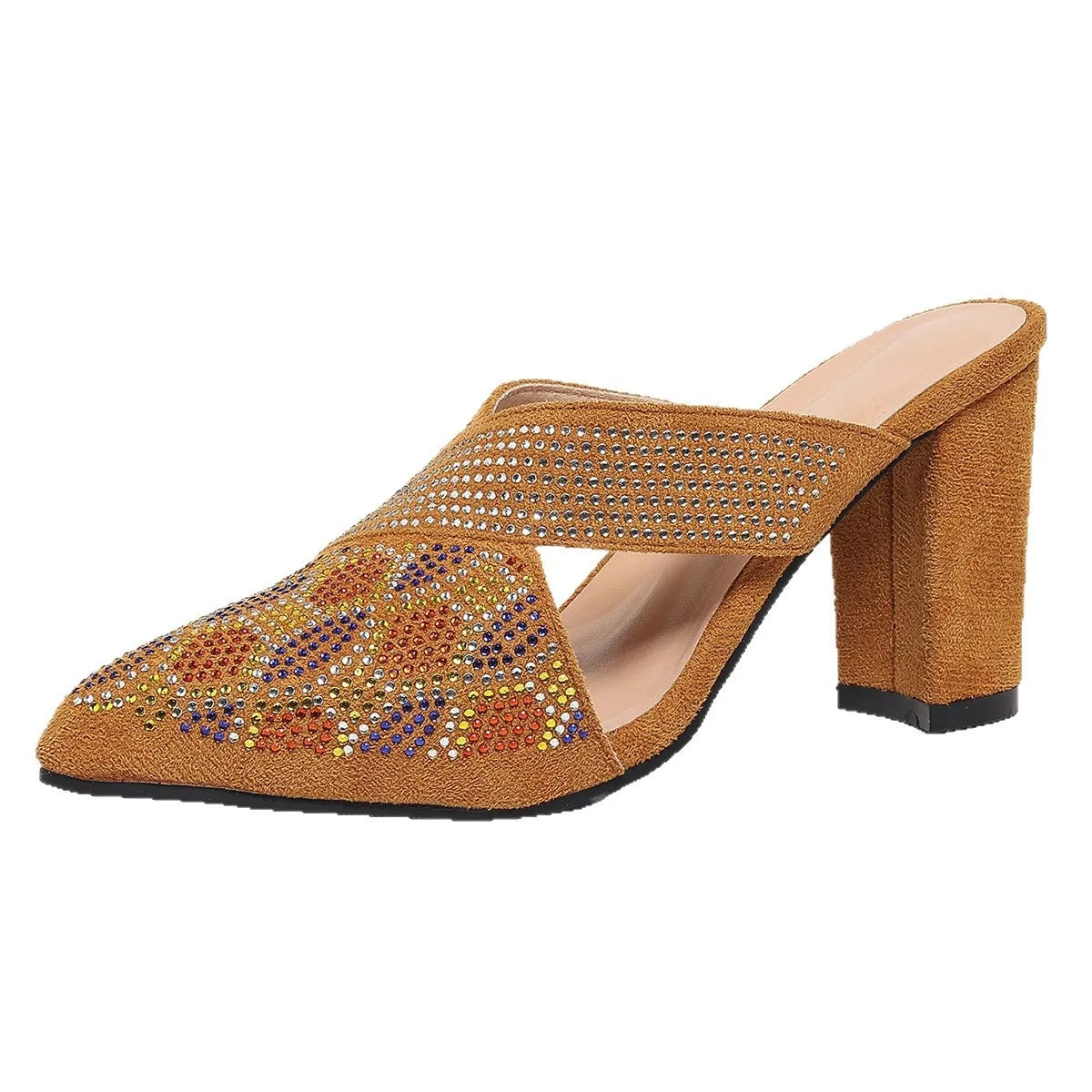 Point Toe Block Heels Sandals
