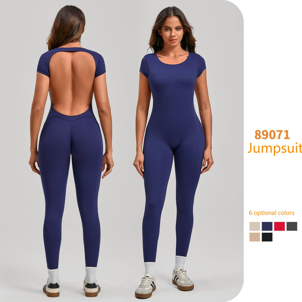 Women's Fashion Solid Color Quick-drying Yoga Bodysuit