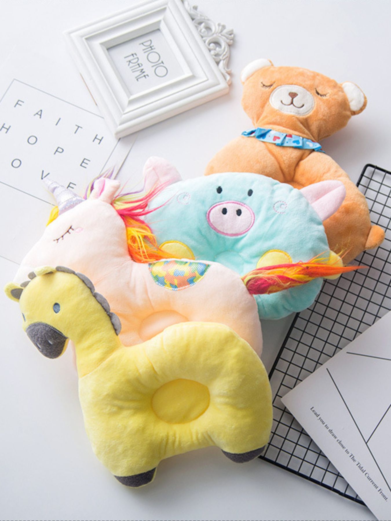 Animal Shaped Head Protection Plush Pillow