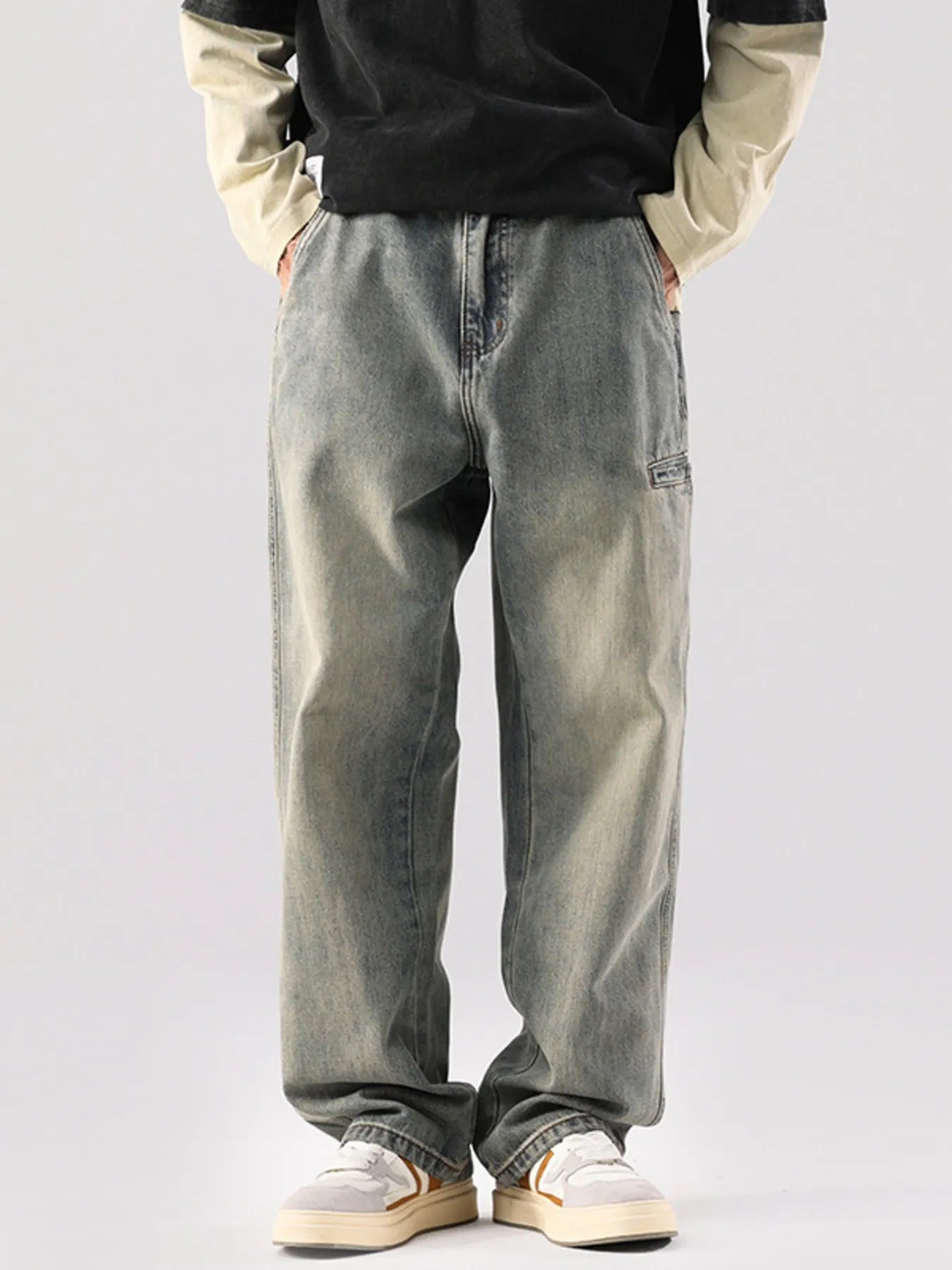 Men's Vintage Wash Relaxed Fit Jeans