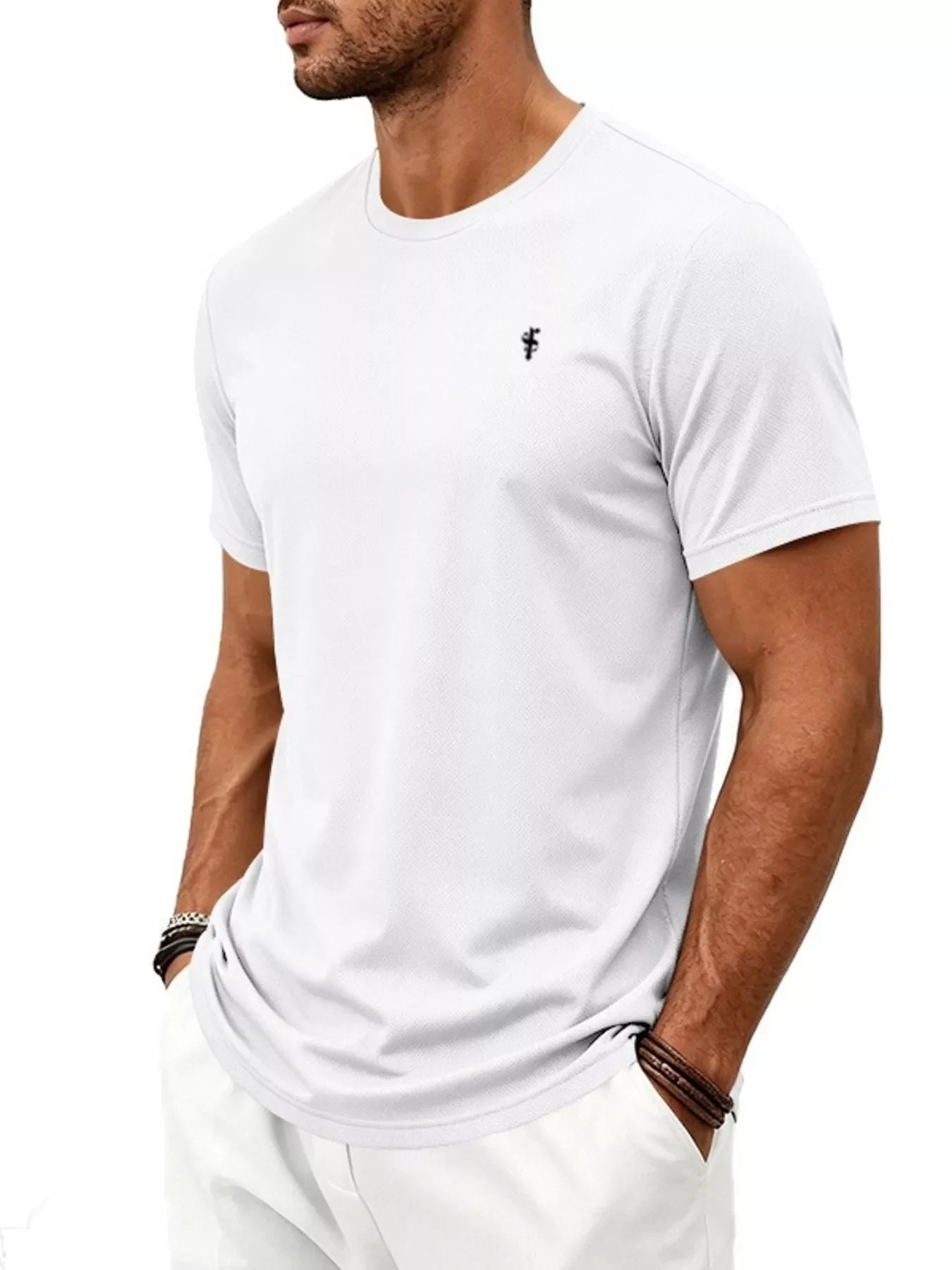 Men's Full Size Classic Fit Crew Neck T-Shirt Plus Size