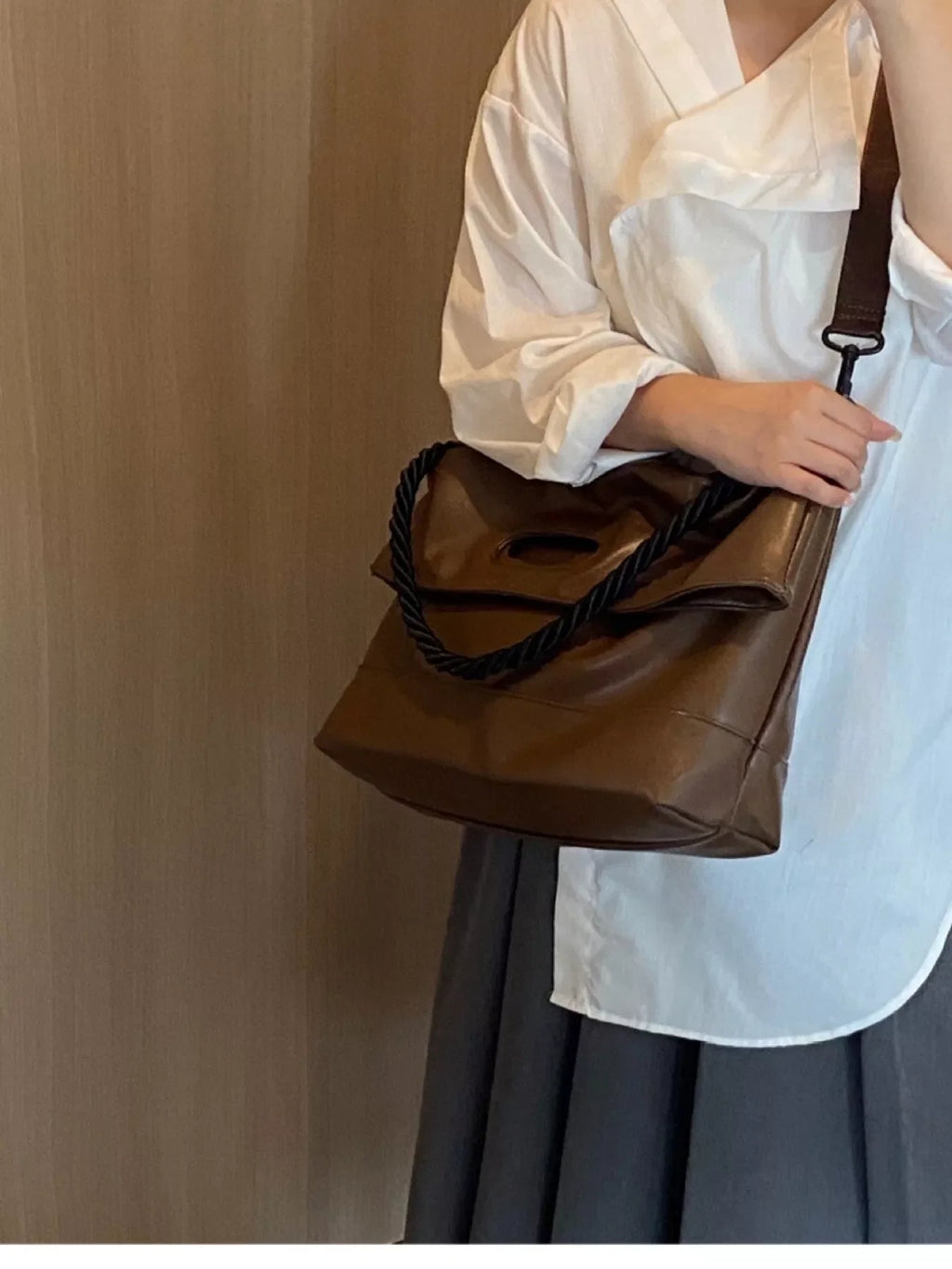 PU Leather Oversized Tote Bag