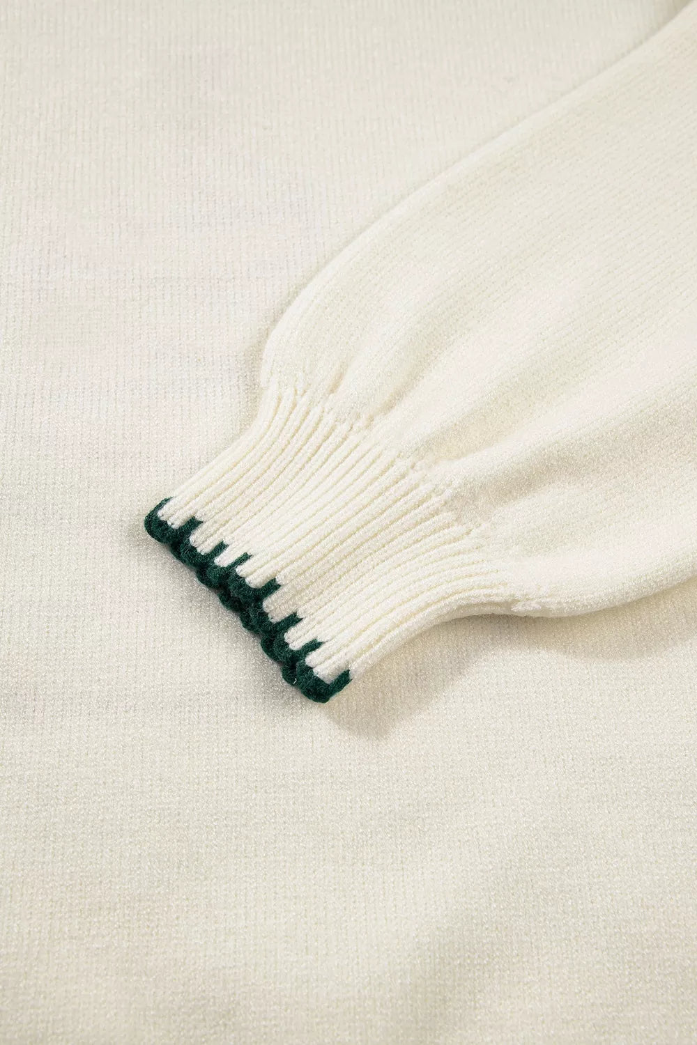 Stitched Detail Christmas Tree Holiday Casual Sweater