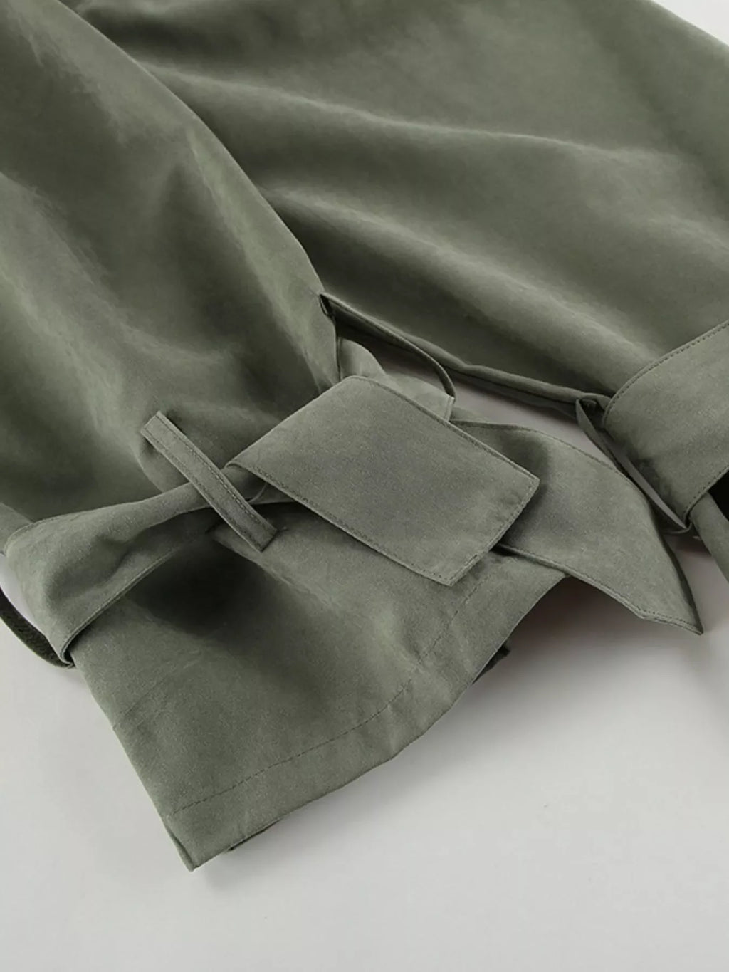 Lapel Collar Belted Cropped Trench