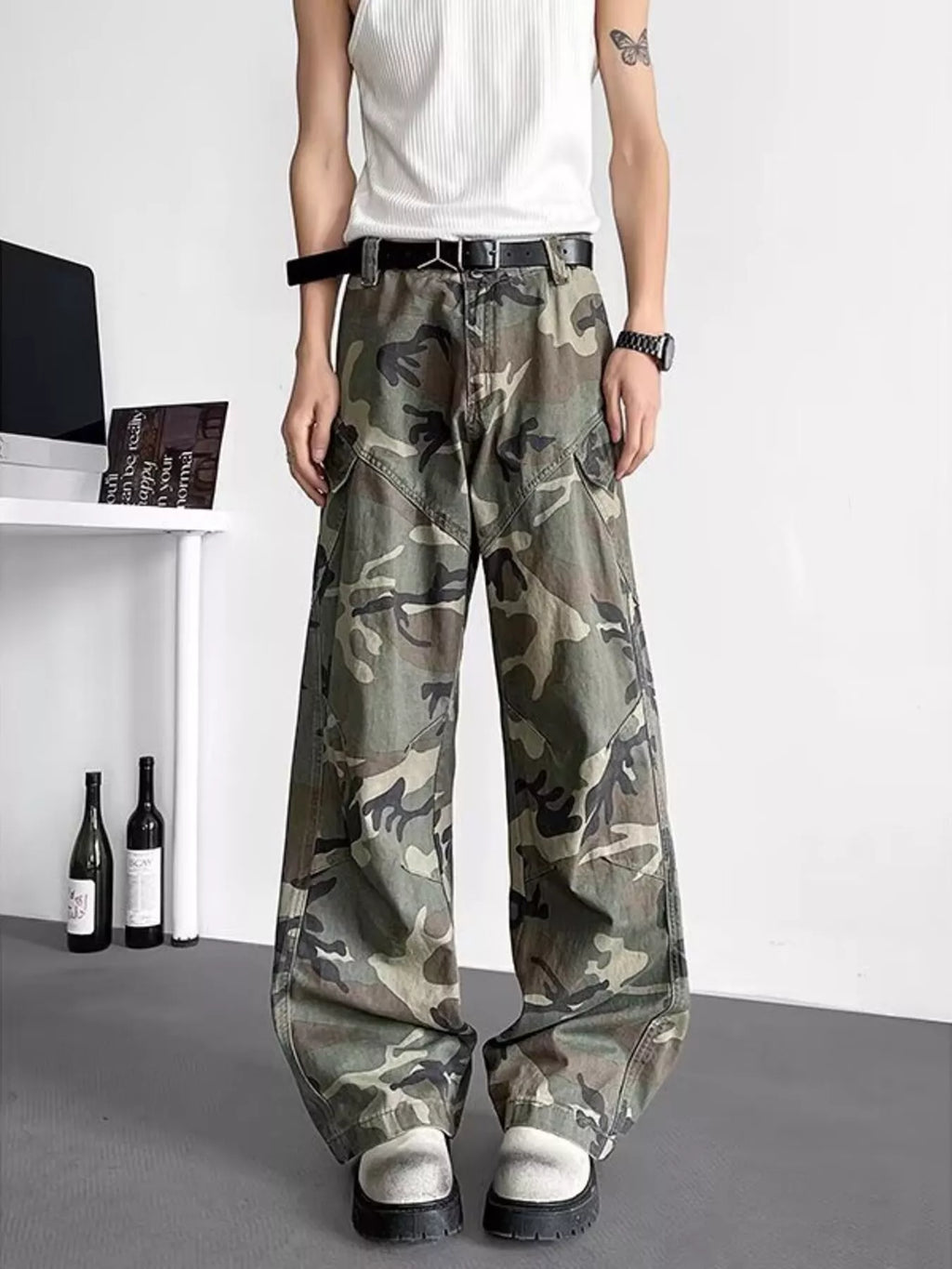 Men's Plus Size Loose Fit Camouflage Cargo Pants
