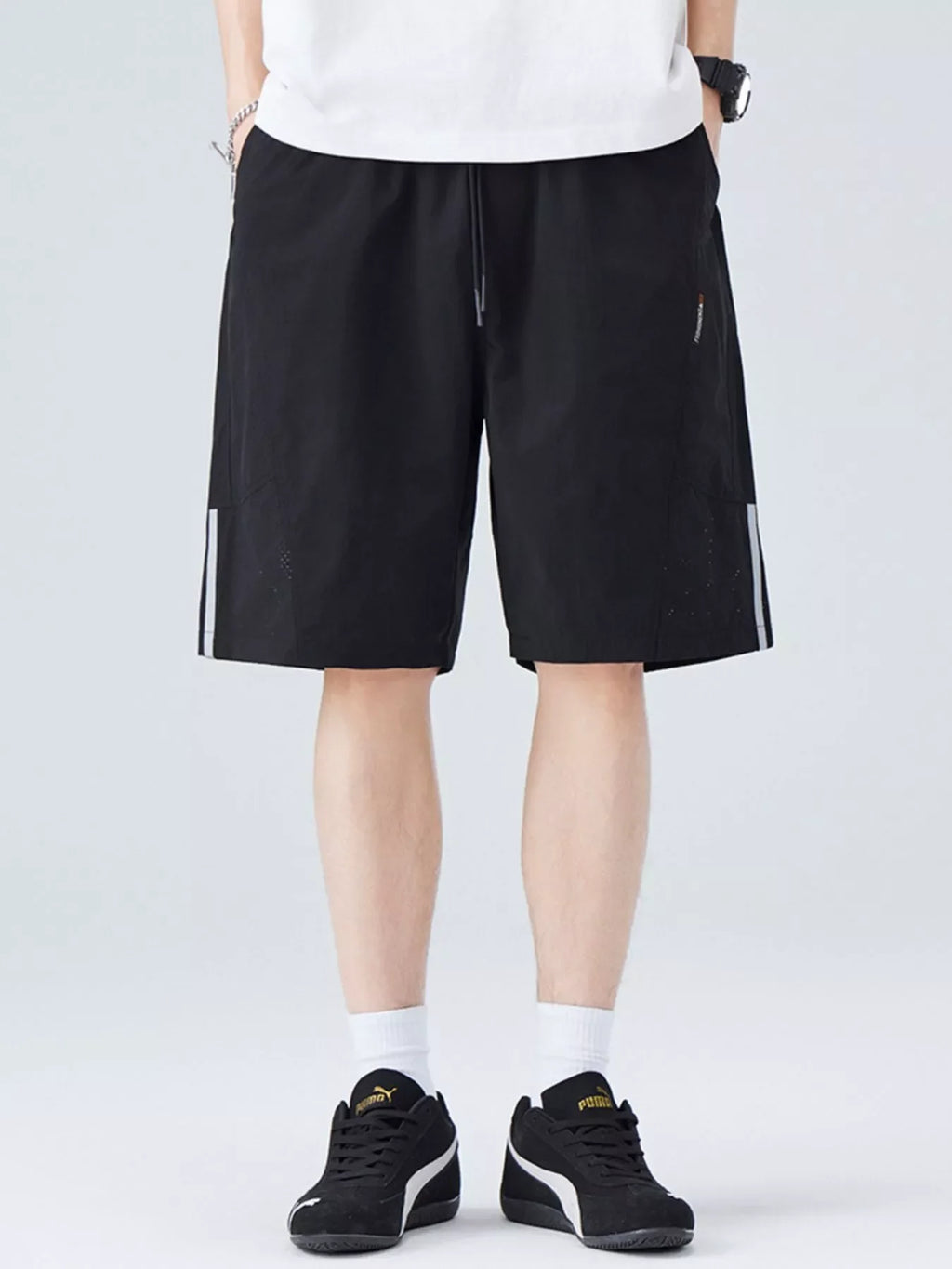 Men's Plus Size Casual Striped Shorts