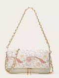 Floral Chain Shoulder Bag